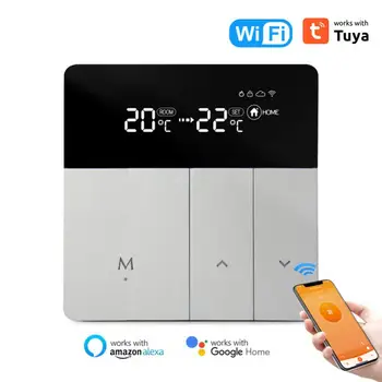 Умный Термостат Tuya WiFi Регулятор Температуры 100-240 В с Дистанционным Электрическим Управлением, Для Alexa Home Yandex Alice