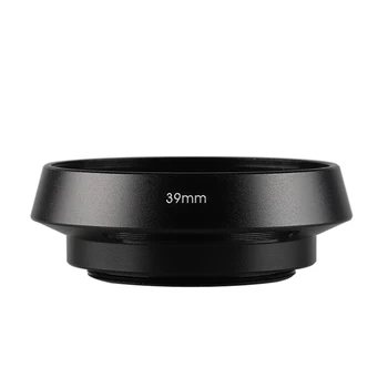 Универсальная короткая бленда для объектива с металлической резьбой диаметром 39 мм, вентилируемая, Черный аксессуар для фотосъемки Nikon Canon Sony DSLR Камеры