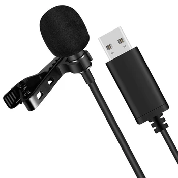 Универсальный USB-микрофон петличный микрофон с зажимом для компьютерного микрофона всенаправленный микрофон Plug and Play