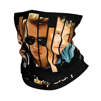 Французского рока Джонни Холлидей бандана зима шеи теплый ветрозащитный женщин обернуть лицо шарф для пеших прогулок певица повязка гетры 