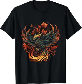 Футболка Fire Phoenix Bird Reborn Firebird Phoenix с длинными рукавами, размер S-5XL