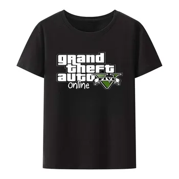 Футболка с Логотипом Grand Theft Auto для Мужчин Grand Theft Auto V Футболка V 5 Grand Theft Auto V Grand Theft Auto 5 Gaming В модальных Футболках