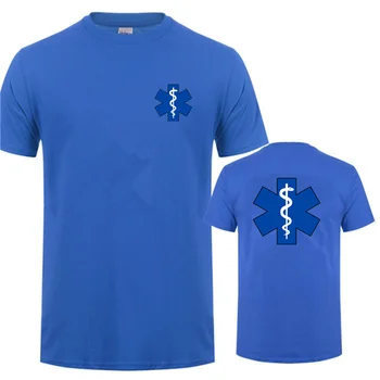 Футболка с принтом скорой помощи для мужчин, повседневные футболки с круглым вырезом и коротким рукавом, Летние уличные трендовые женские топы, футболка Оверсайз